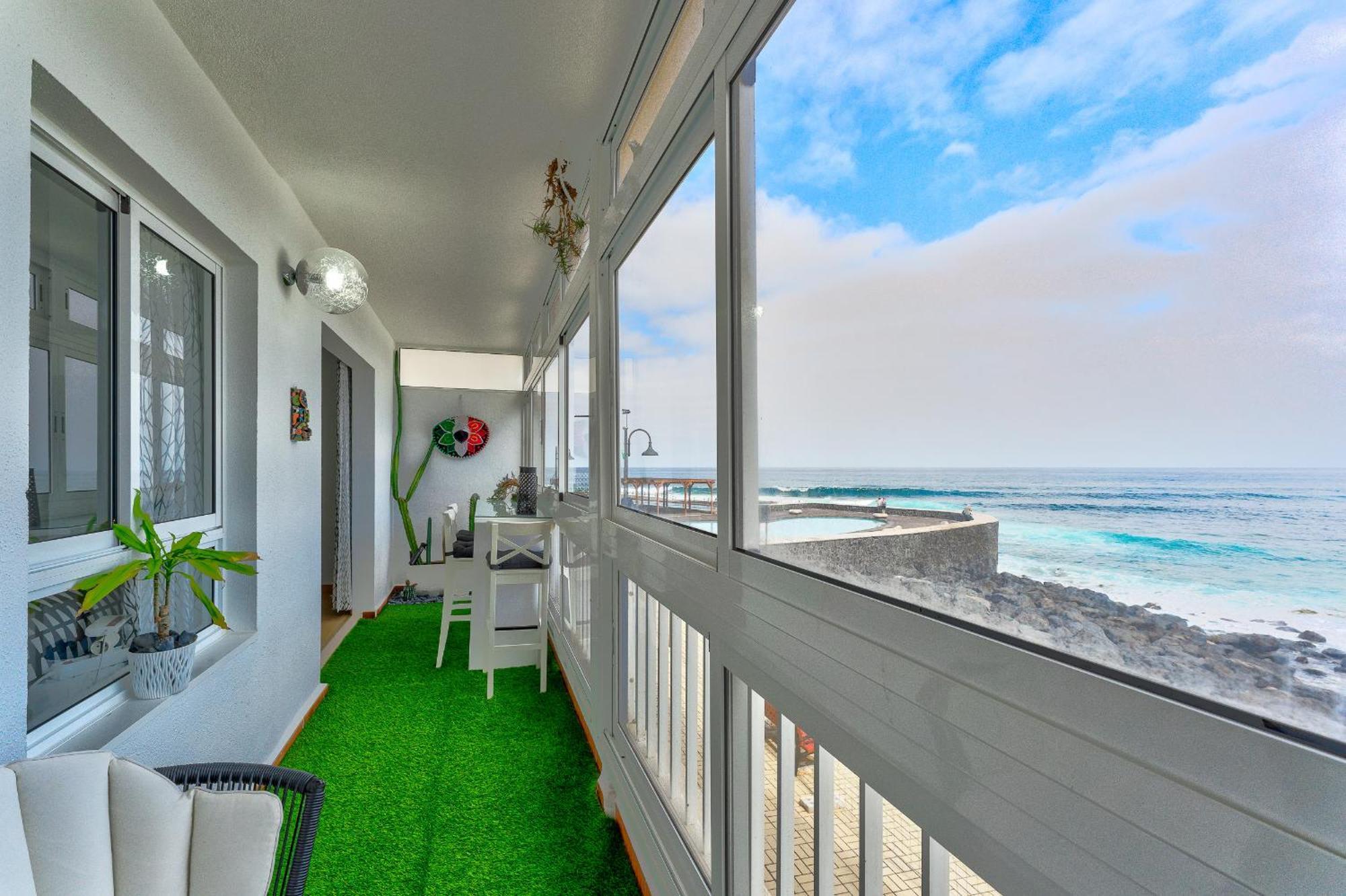 1St Line Sea View 3 Rooms Apartment In Tenerife 92M2 Bajamar  Buitenkant foto
